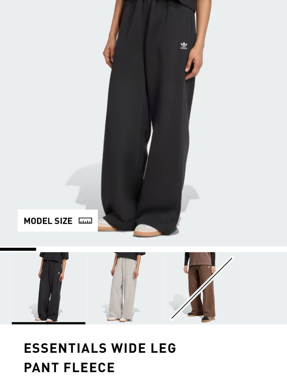 Adidas Essential wide leg pant fleece
